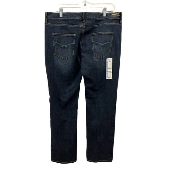 Eddie Bauer Dark Wash Straight leg Jean size 12/31 NWOT - Picture 3 of 15